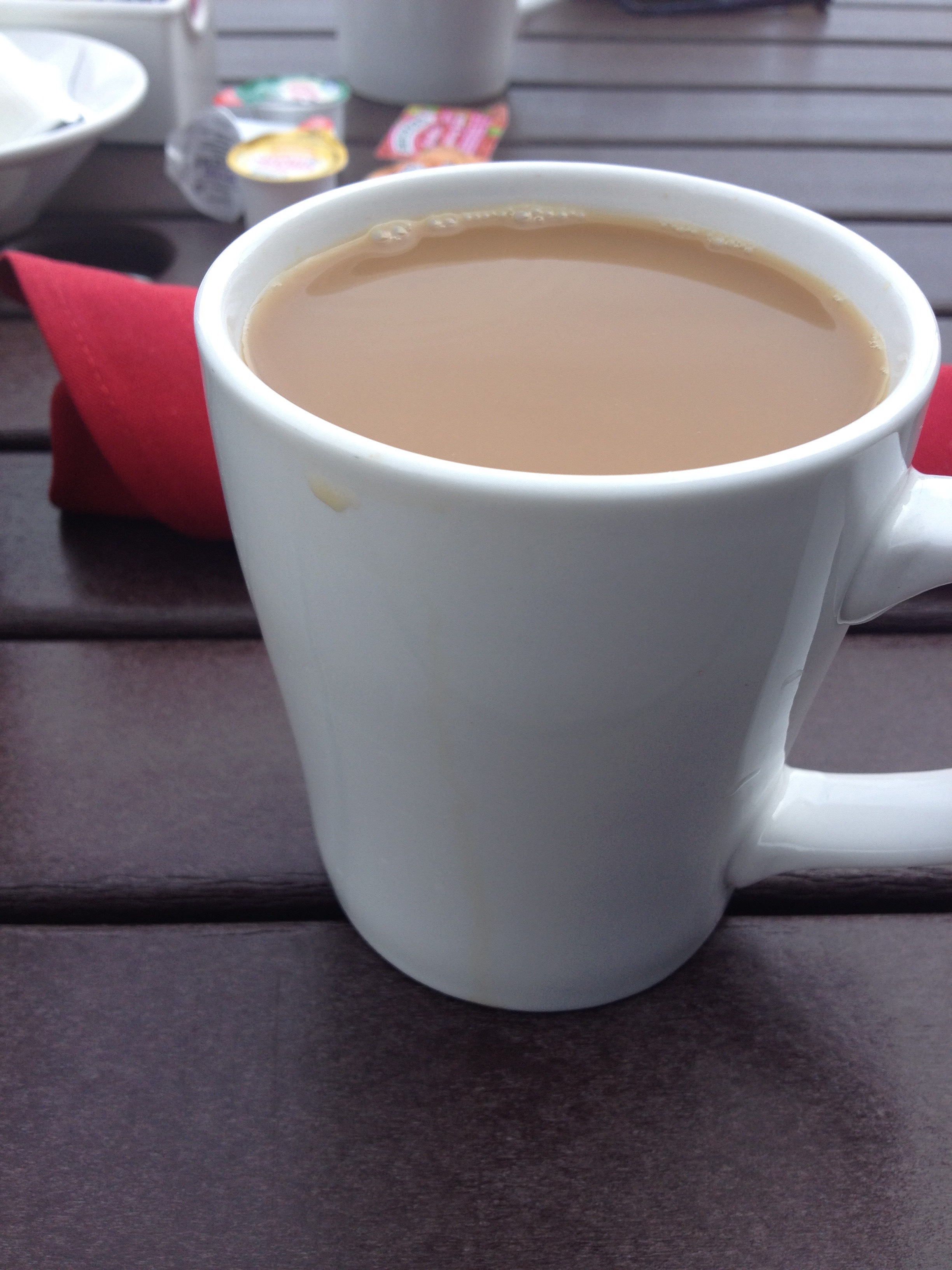 Photo showing a delicious cup of hot, decaf coffee